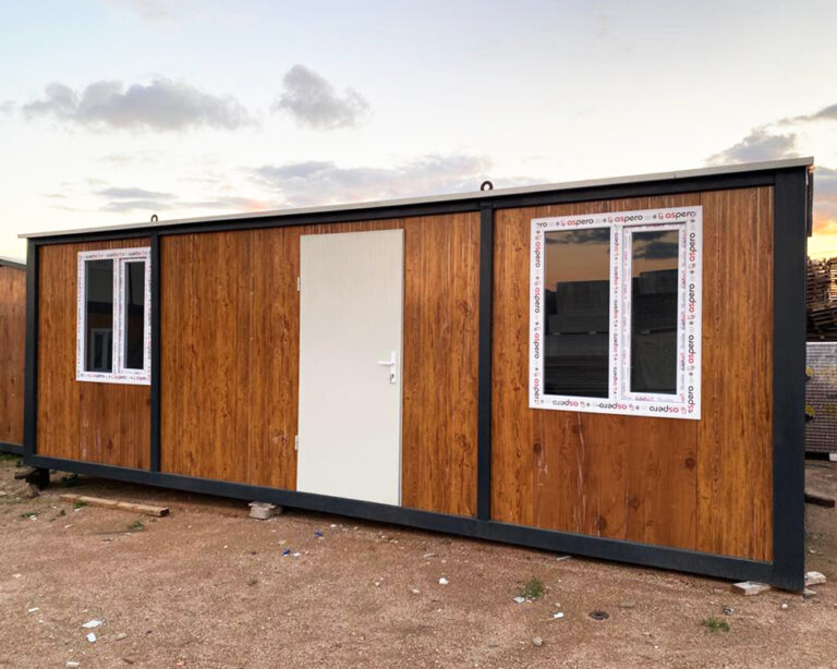 3x7 beşik çatılı konteyner dış görünümü
